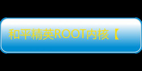 和平精英ROOT内核【冰红茶】外挂